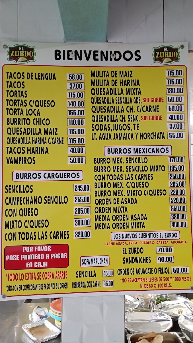 Tacos El Zurdo Menu - Image 4
