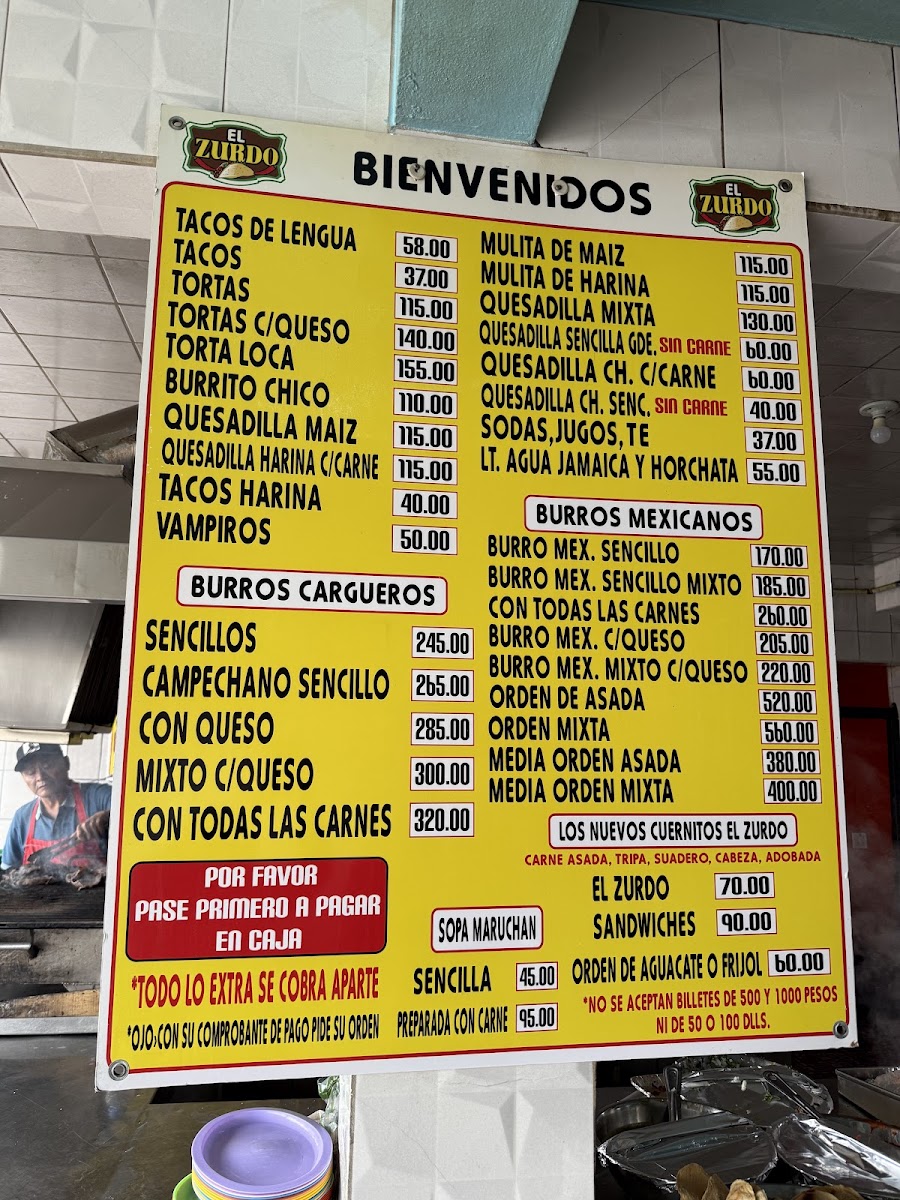 Tacos El Zurdo Menu - Image 5